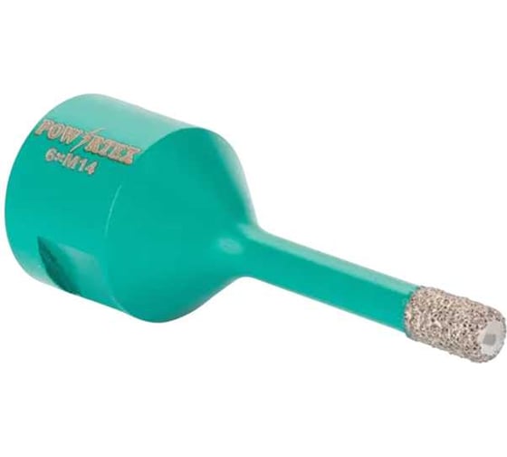 Коронка алмазная Powertex Super Hard, М14, с техническим воском 8х35 мм для дрели и УШМ по плитке 3A2214 1