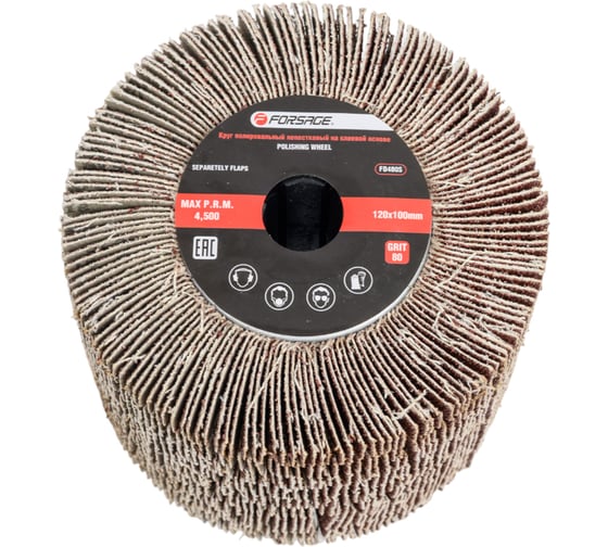 Насадка шлифовальная лепестковая (120х100 мм; Р80) Forsage 49609 F-FD480S 1