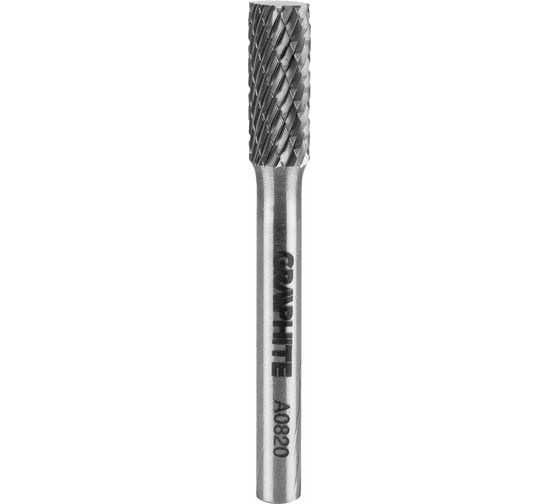 Фреза по металлу твердосплавная HM тип A цилиндр (8х20х6х45 мм) GRAPHITE 55H351 1