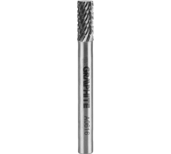 Фреза по металлу твердосплавная HM тип A цилиндр (6х16х6х45 мм) GRAPHITE 55H350 1