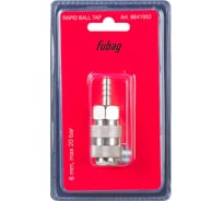 Разъемное соединение FUBAG рапид (муфта) - елочка 6мм с обжимным кольцом 6х11мм, блистер 1 шт 8641952