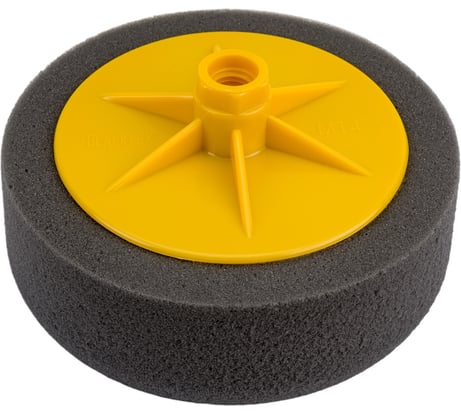 Полировальник поролоновый CLASSIC 150х50 мм, М14, мягкий, черный BlackFox 12390