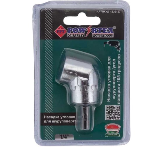 Адаптер/насадка угловой Powertex для дрели/шуруповерта S32127 1