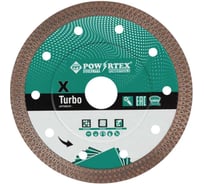 Диск алмазный турбо ультратонкий Powertex для плиткорезов и камнерезных станков 200х10х25.4 мм 3A2203