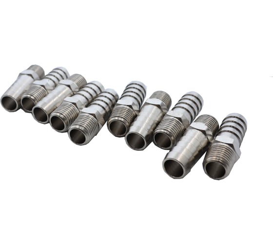 Фитинг елочка KraftWell 13 мм - M1/4, 10 шт KRW-TF1314M-10 1