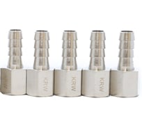 Фитинг елочка KraftWell 10 мм - F1/4, 5 шт KRW-TF1014F-5