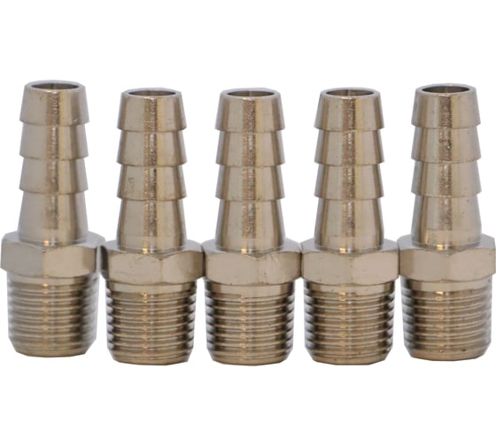 Фитинг елочка KraftWell 10 мм - M1/4, 5 шт KRW-TF1014M-5 1