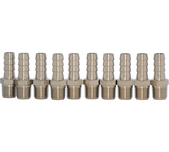 Фитинг елочка KraftWell 10 мм - M1/4, 10 шт KRW-TF1014M-10 1