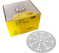 Шлифовальный круг Klingspor FP73WK 150мм на липучке и пленочной основе, 49 отверстий, Р1000 (100 штук) 353770-100