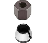 Комплект Sinica цанга 6 мм + гайка под цанги 6мм и 6.35мм 100177