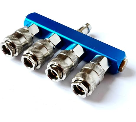 Разветвитель пневматический Pegas pneumatic на 4 выхода со штуцером 3307