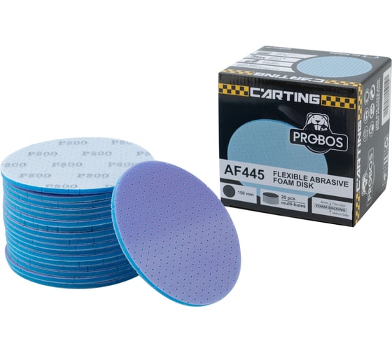 Круг абразивный гибкий на мягкой вспененной оcнове PROBOS AF445 Hookit 150 мм, P800 44533540-20 1