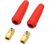 Кабельная розетка Энаргит 10-25 мм, класс А, цвет красный, 2 шт КР10-25-2-A-R