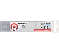 Сверло по металлу Rubinritz HSS-G LONG (Р6М5) 4.0х119мм, 20шт/уп 244040