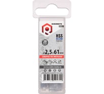 Cверло по металлу Rubinritz 2.5x61мм HSS-Сo 5% (Р6М5К5), 20шт/уп 162025