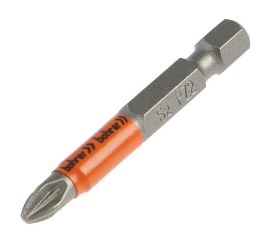 Бита намагниченная с насечками Taiwan Type (10 шт; 50 мм; PZ2) BOHRER 33262050