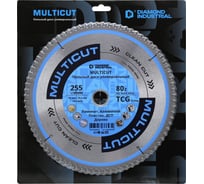 Диск пильный Diamond Industrial 255х30/25.4 мм Z80 MultiCut DIDM255Z80