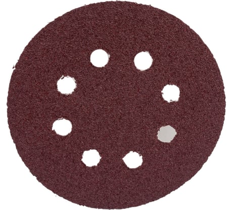 Круг абразивный под липучку (5 шт; 125 мм; Р40; с отверстиями) BOHRER 52112604