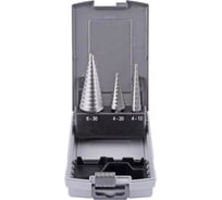 Набор ступенчатых сверл (3 шт; 4-12 мм; 4-20 мм; 6-30 мм; HSS-G) GSR B04010010