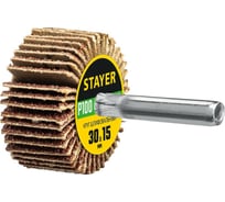 Круг шлифовальный лепестковый на шпильке STAYER P100, 30x15 мм 36606-100 20210668