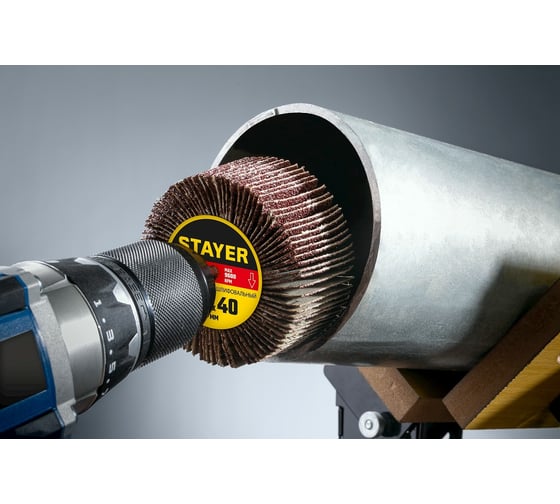 Круг шлифовальный лепестковый на шпильке STAYER P60, 60x30 мм 36608-060