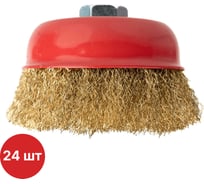 Щетка-чашка по металлу латунная SAMGRUPP для УШМ 125/М14 24 шт SAMC-030300125-24