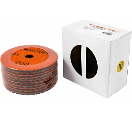 Диск алмазный гибкий Черепашка Fox (10 шт; 100 мм; № 200; мокрый рез) Novocraft PPTSW1010200