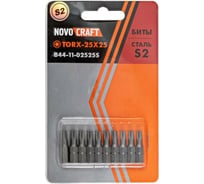 Биты (10 шт; Torx 25x25 мм; сталь S2) для шуруповерта Novocraft B44-11-02525S