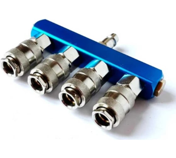 Разветвитель пневматический BlackWeld на 4 выхода со штуцером 3307 1