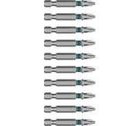 Бита GROSS PH2, 50мм, сталь S2, шестигр., отрывн., 10 шт 113305