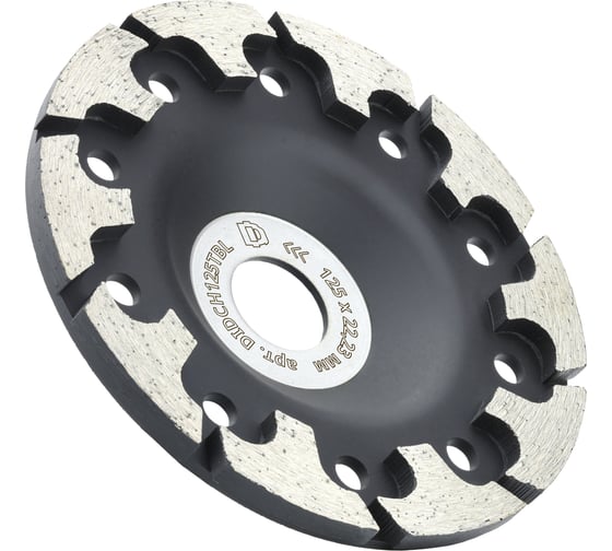 Чашка алмазная Diamond Industrial 125 х 5 х 29/8 х 22,23 мм T-SEGMENT Concrete Black Version DIDCH125TBL