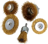 Набор щеток-крацовок VIRA для дрели и шуруповерта для удаления ржавчины 25, 50, 65 мм 5шт 572050