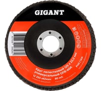 Круг лепестковый торцевой 125x22,2 Gigant GRF-40-А