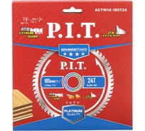 Диск пильный по дереву P.I.T. ADVANCE 185x30x1.4 мм 24T Carbide зуб ATB 15 ACTW14-185T24