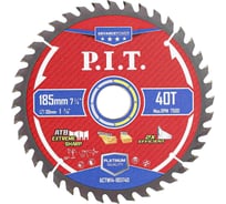 Диск пильный по дереву ADVANCE P.I.T. 185x30x1.4 мм 40T Carbide зуб ATB 15 ACTW14-185T40