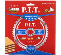 Диск пильный по дереву P.I.T. ADVANCE 185x30x2.0 мм 40T Carbide зуб TCG 15 ACTW12-185T40