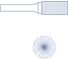 Бор-фреза Flexione цилиндрическая сторц.насечкой DB 0820/6 Expert 30001477 3