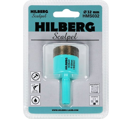 Коронка алмазная Hilberg Scalpel 32 мм HMS032 1