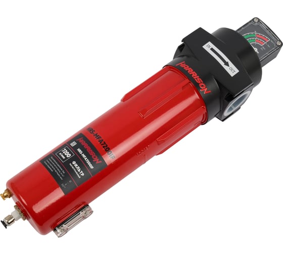 Фильтр магистральный Harrison с дифференциальным манометром; Производительность: 7200 л/мин; Максимальное давление: 12 бар; Фильтрация твердых частиц: 5 мкм; HRS-MFA7200IF 1