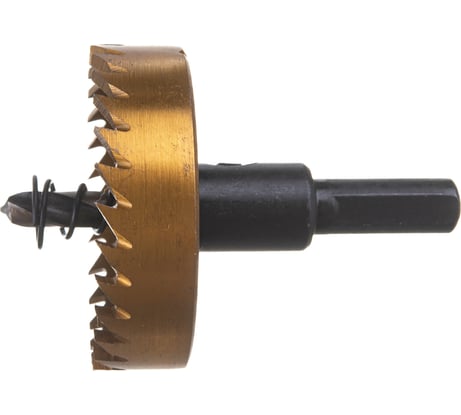 Коронка HSS с нитридтитановым покрытием по металлу 50 мм DENZEL 724116