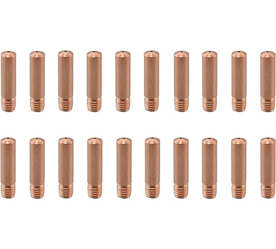 Наконечник токопроводящий энаргит 20шт (CuCrZr, М6х25, d-0.6 мм) для горелок MIG/MAG CuCrZr-M6-25-06-20 1
