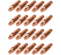 Наконечник токопроводящий энаргит 20 шт (CuCrZr, М6х28, d-0.8 мм) для горелок MIG/MAG CuCrZr-M6-28-08-20