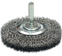 Щетка дисковая гофрированная Lessmann Д80х13, стальная 0.30мм, хвостовик 6мм 418162