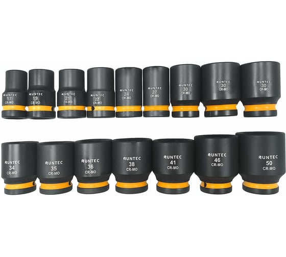 Набор ударных головок RUNTEC 3/4, 17-50 мм, CrMo, 16 предметов RT-IS2B16 1