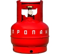 Баллон пропановый Газ За Час 5 л новый, вентиль с пред-ым клапаном Пропан 5