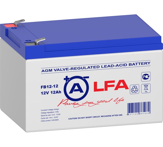 Аккумуляторная батарея LFA FB12-12 F2 12В, 12 Ач УТ-00002620 1