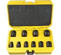 Набор ударных головок Hanskonner CrMo 10 шт 10-24 мм, посадка 1/2, короткие HK1045-18-1/2S