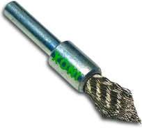 Щетка концевая гофрированная Lessmann 12 нержавеющая сталь 0.30мм, заостренная, хвостовик 6мм 451362