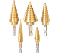 Набор ступенчатых сверл INGCO 1/4 5 шт INDUSTRIAL AKSDS2051