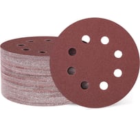 Круг шлифовальный с отверстиями на ворсовой подложке STRONER 125 мм P100 50 шт/уп velcro125p100-50